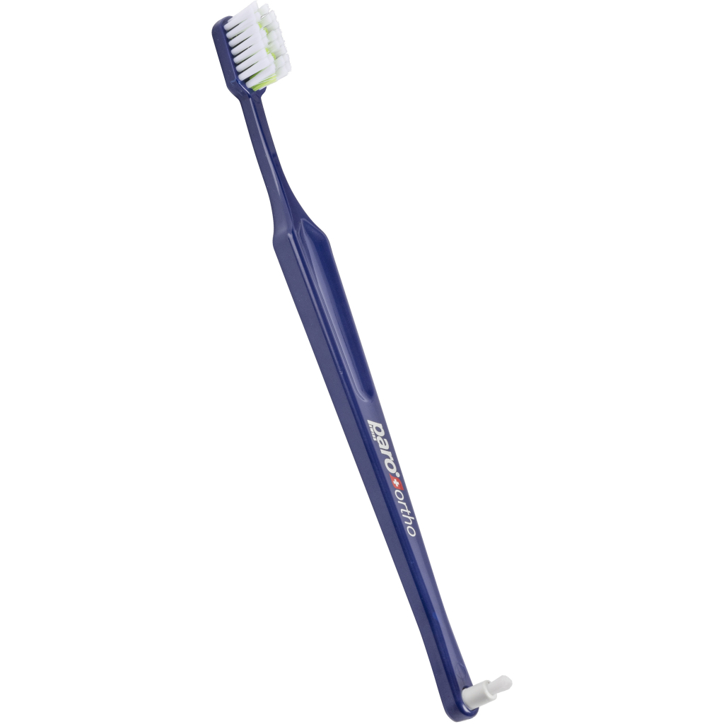 Зубна щітка Paro Swiss Ortho Brush Ортодонтична з монопучковою насадкою М'яка Синя (7.747/1) - зображення 1
