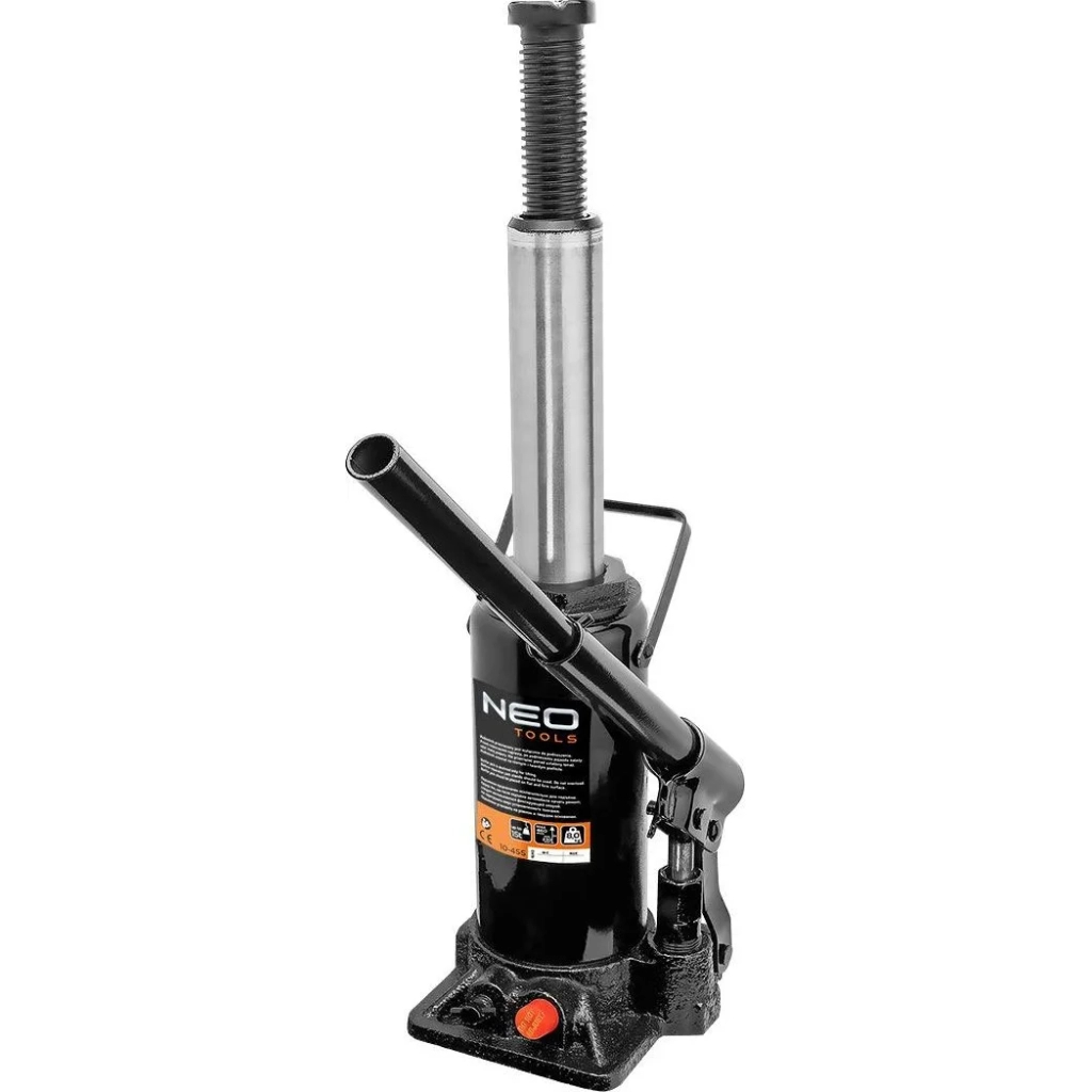 Домкрат Neo Tools гідравлічний пляшковий 15т, 230-460мм (10-455) - изображение 1