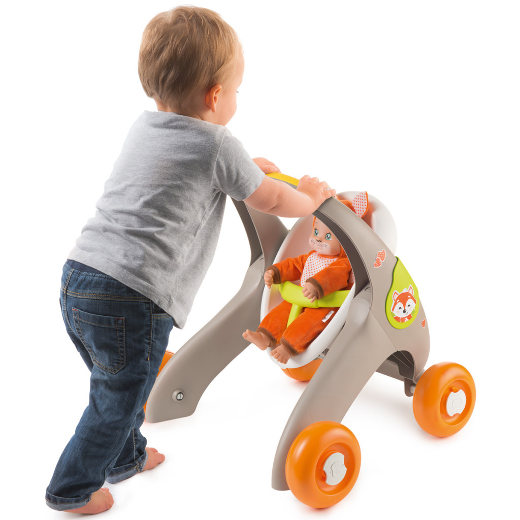 Коляска для ляльок Smoby Mini Kiss 3в1 Веселі тварини (210206) - зображення 6