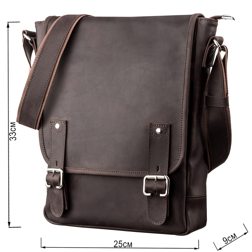 Сумка Shvigel З вінтажної шкіри Коричнева (11129) - зображення 3