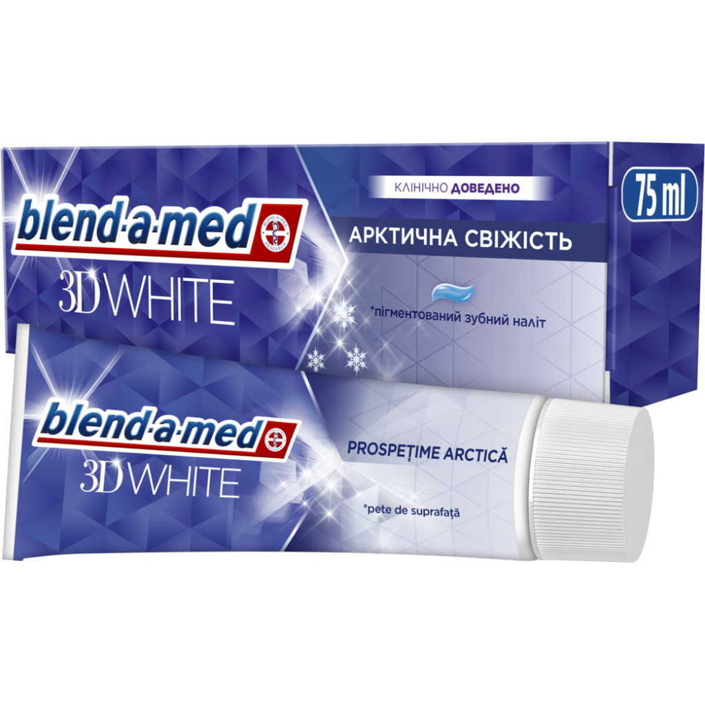 Зубна паста Blend-a-med 3D White Арктична свіжість 75 мл (8006540793039) - изображение 1