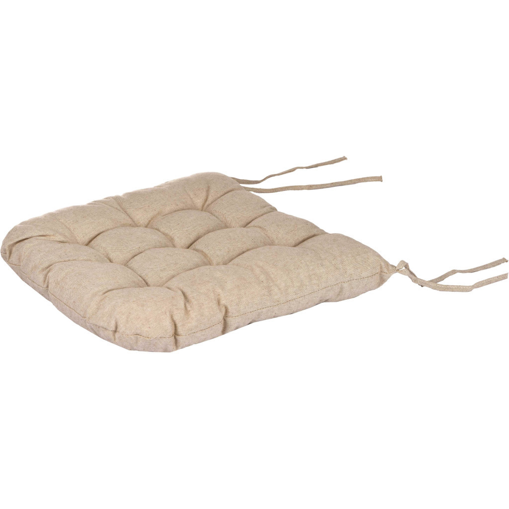 Подушка на стілець Ardesto Oliver, 40х40 см, 100% бавовна, нап-ч: 50% холоф, 50% пп, шоколад (ART02OR) - зображення 3