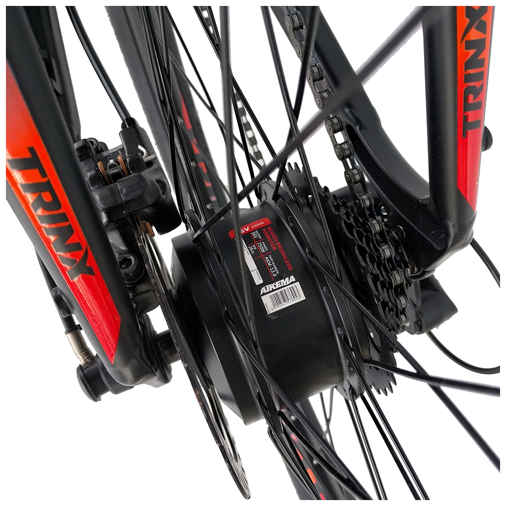 Електровелосипед Trinx E-Bike X1E 26" рама-17" Matt-Black-Green-Blue (X1EMBGB) - зображення 6