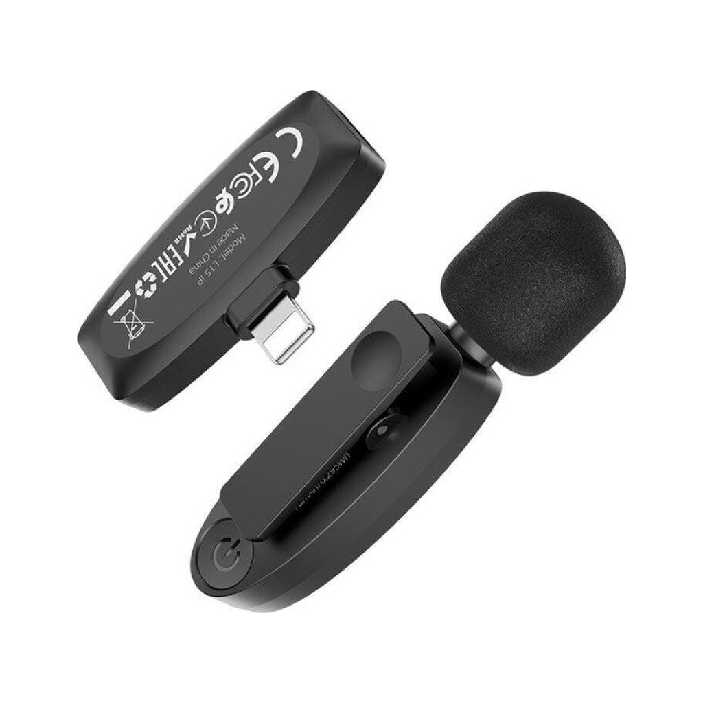 Мікрофон XO MKF08B з придушенням шуму lightning Black (XO MKF08B-IP) - зображення 3