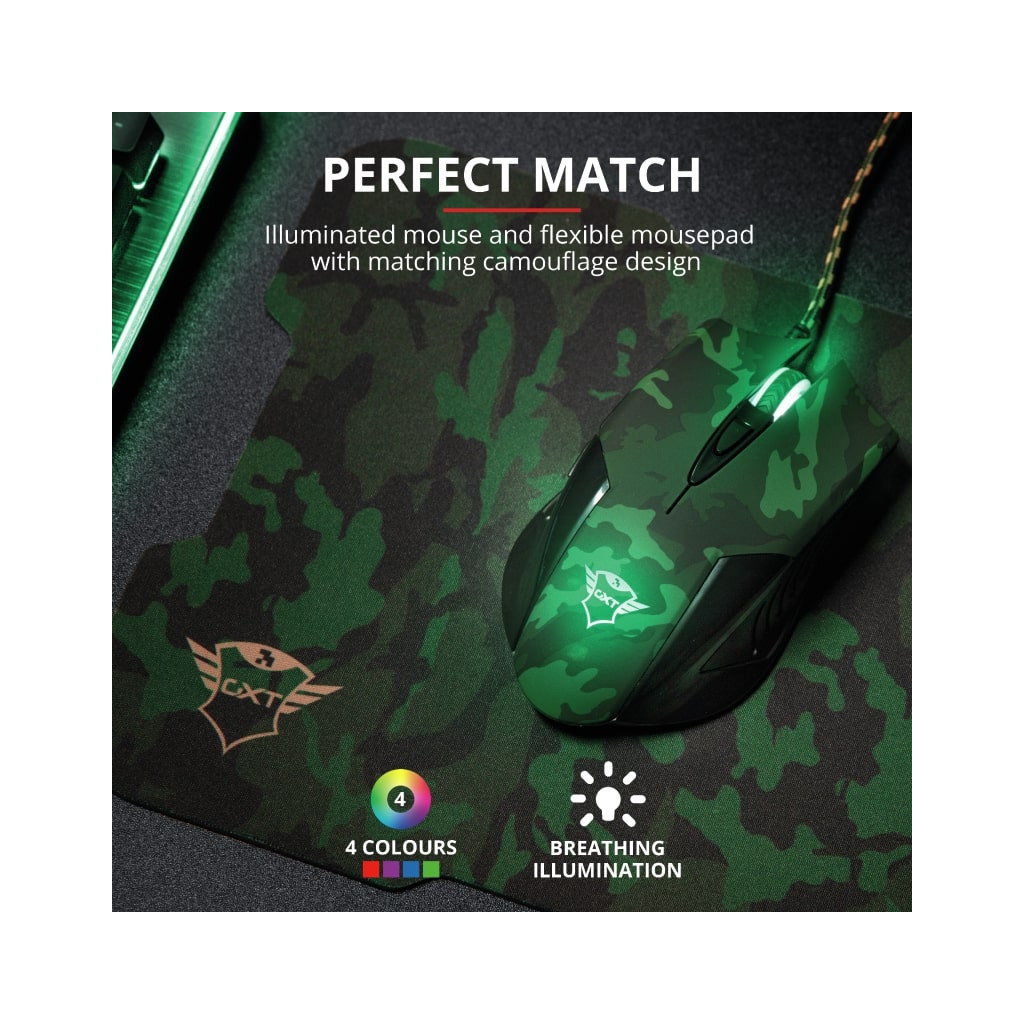 Мишка Trust GXT 781 Rixa Camo Mouse & Pad USB Camouflage (23611) - зображення 11