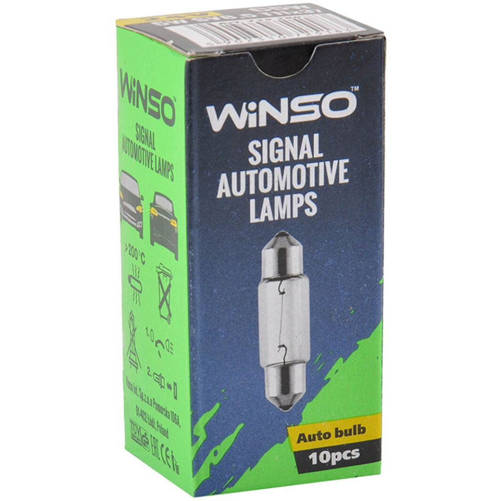 Автолампа WINSO C5W 5W SV8.5 T11*37 (725180) - зображення 2