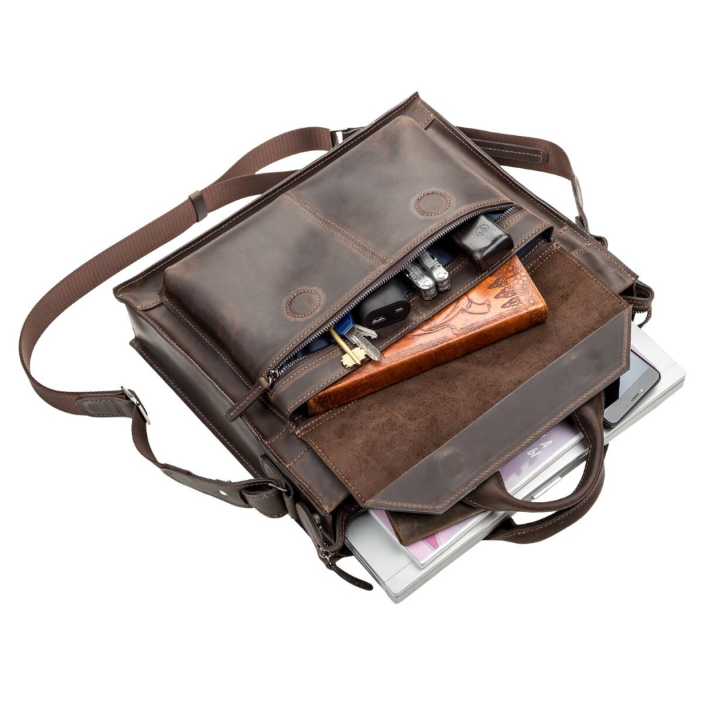 Сумка Shvigel Шкіряна Коричнева (11109) - зображення 6