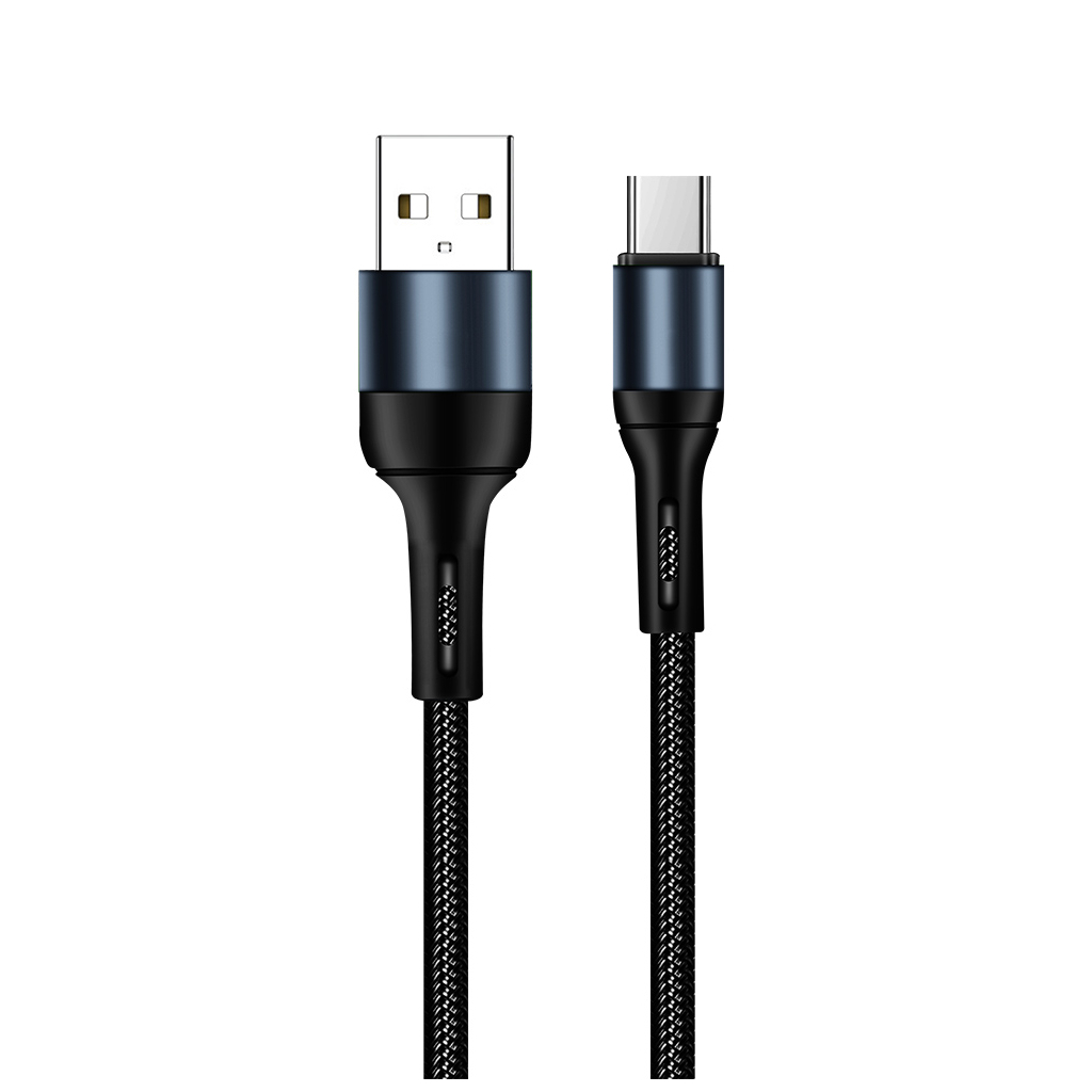 Дата кабель USB 2.0 AM to USB-C 1.0m nylon black ColorWay (CW-CBUC045-BK) - зображення 5