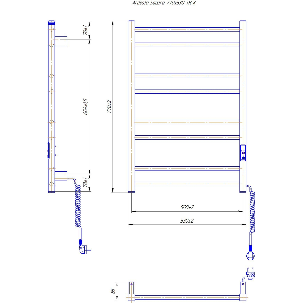 Сушарка для рушників Ardesto Square-TR K (6.1.0702.06.BM) - изображение 4