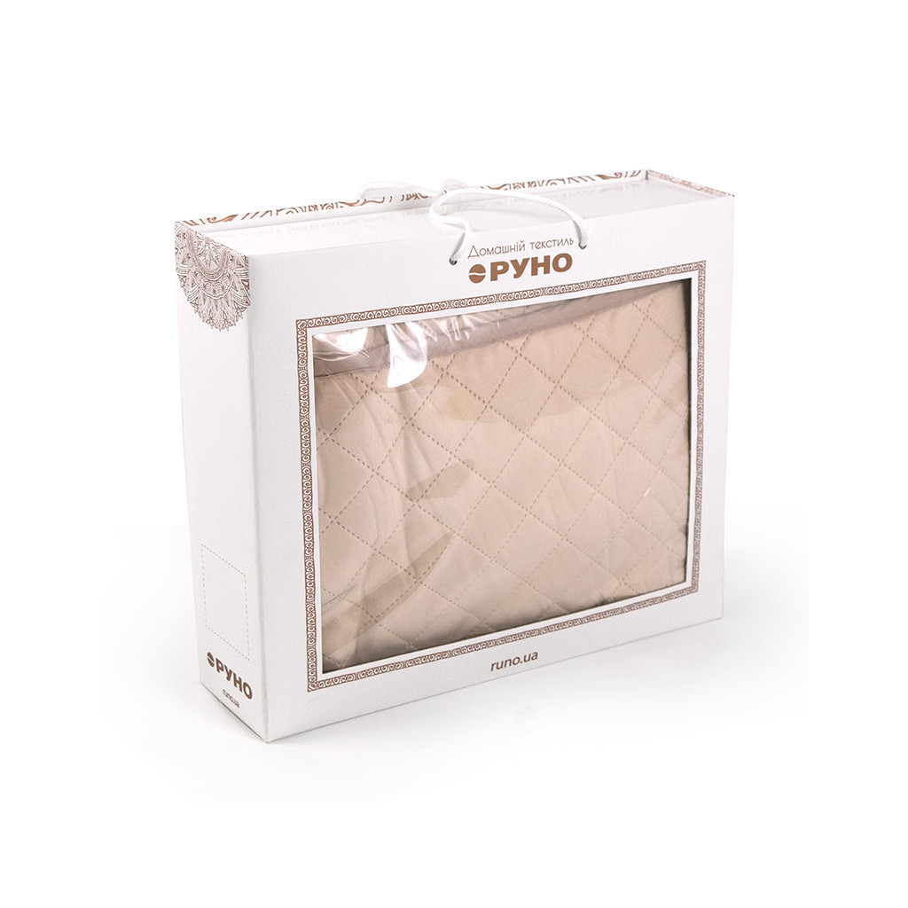 Покривало Руно двостороннє декоративне Velour Beige ромб 220х240 см (330.55_Dark Grey ромб) - зображення 10