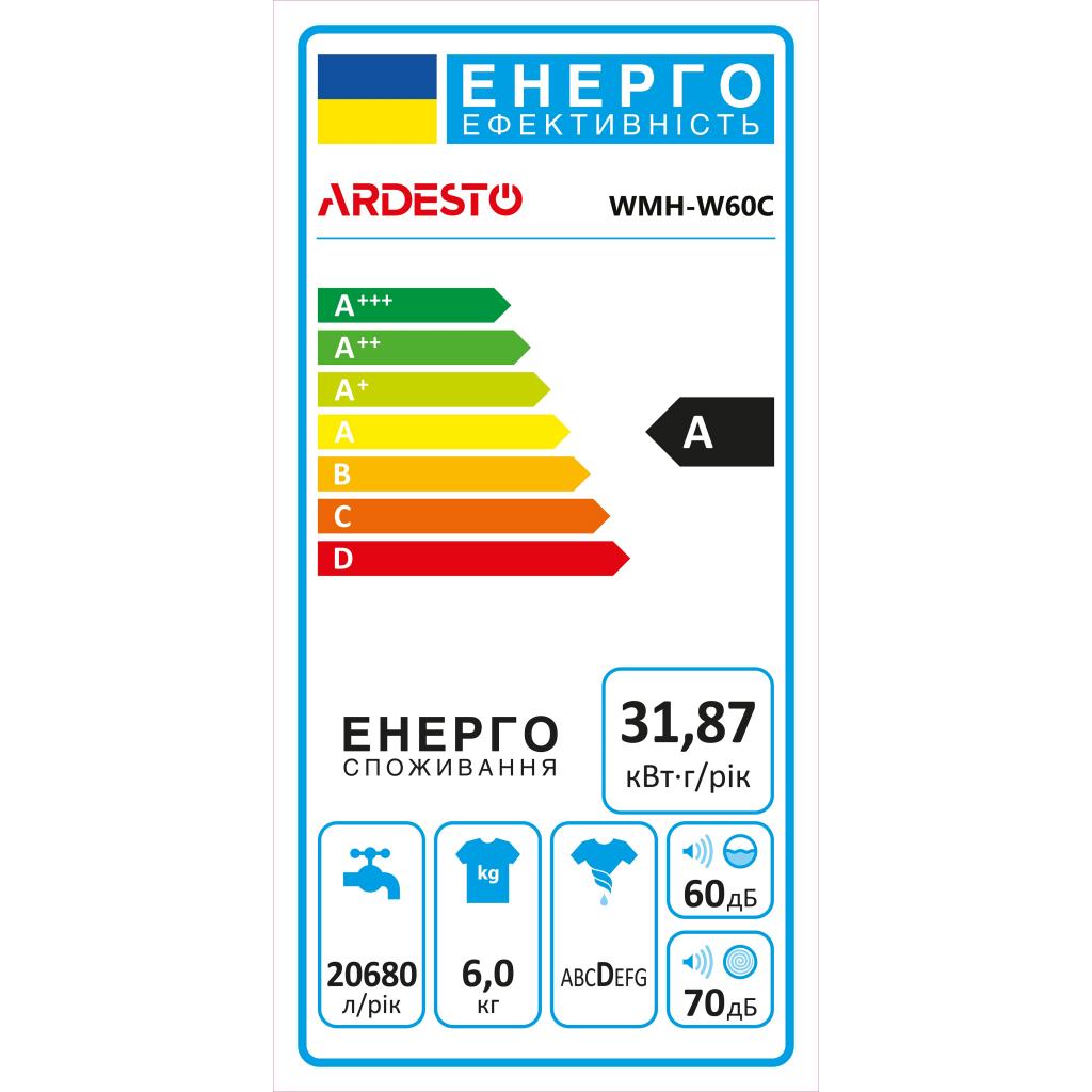 Пральна машина Ardesto WMH-W60C - зображення 10