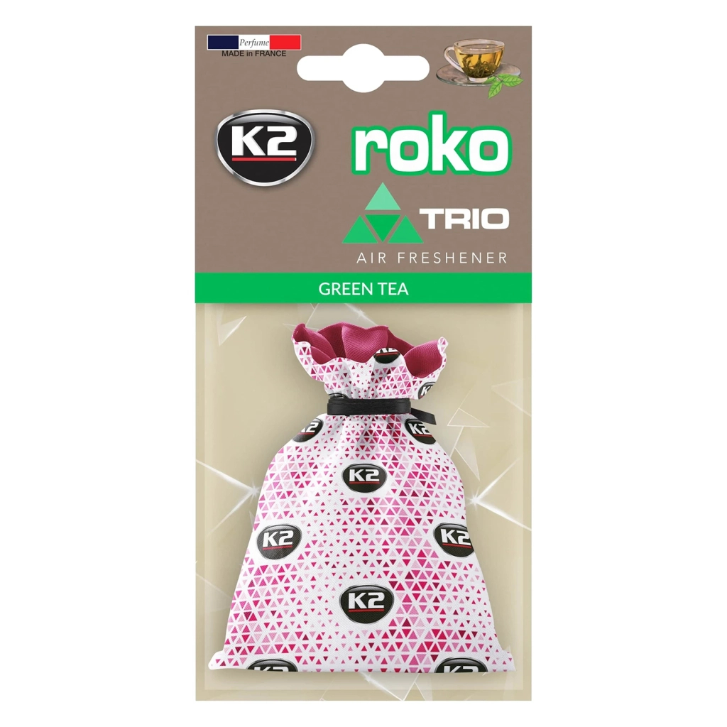Ароматизатор для автомобіля K2 Roko Trio "Зелений чай" 25 г (V822T) - зображення 1