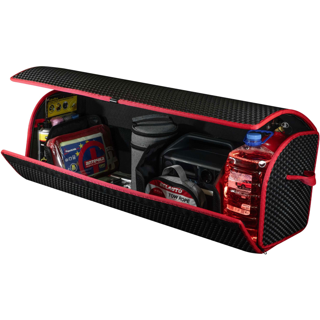 Сумка-органайзер EVAtech XL-PRO 32x100x30 см. Сота чорна з червоним кантом (BS13643OX3SBR) - зображення 4