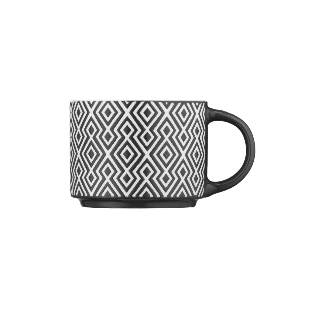 Чашка Ardesto Weaving F, 330мл, порцеляна, біло-чорна (AR3473F) - зображення 3