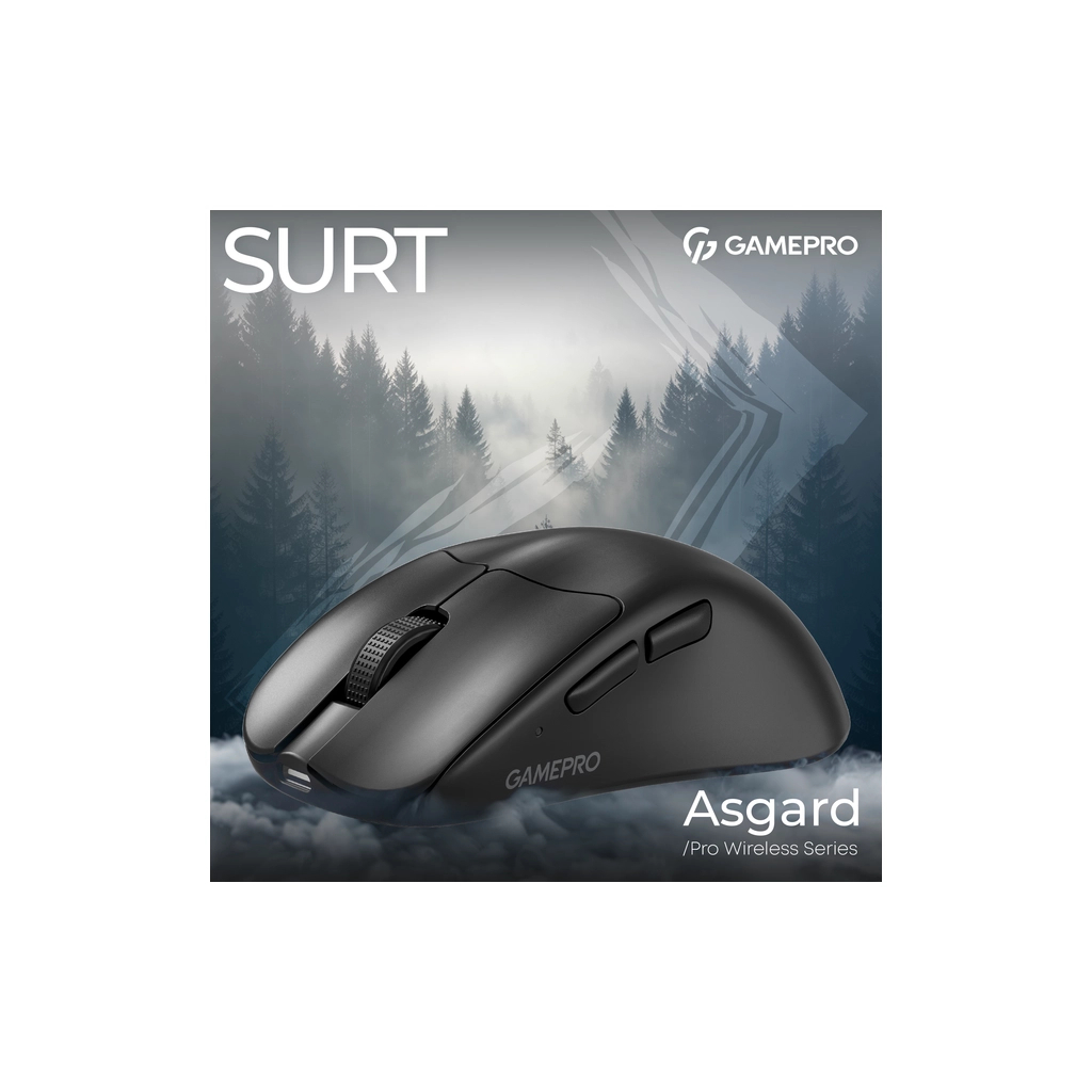 Мишка GamePro Asgard Surt Wireless/Bluetooth/USB Black (GM017B) - зображення 5