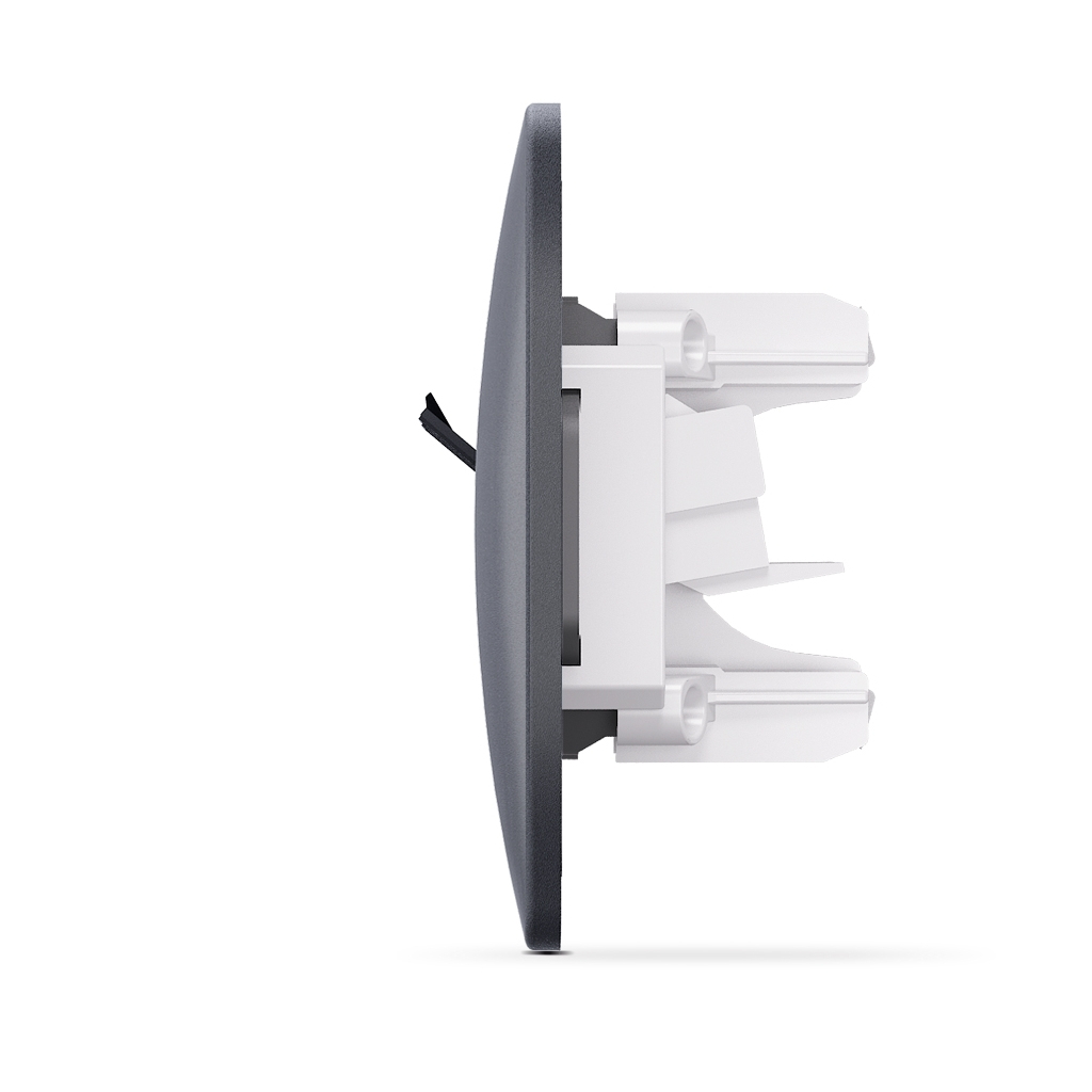 Комп'ютерна розетка Videx BINERA CAT6 одинарна черн (VF-BNSK1PC6-BG) - изображение 3