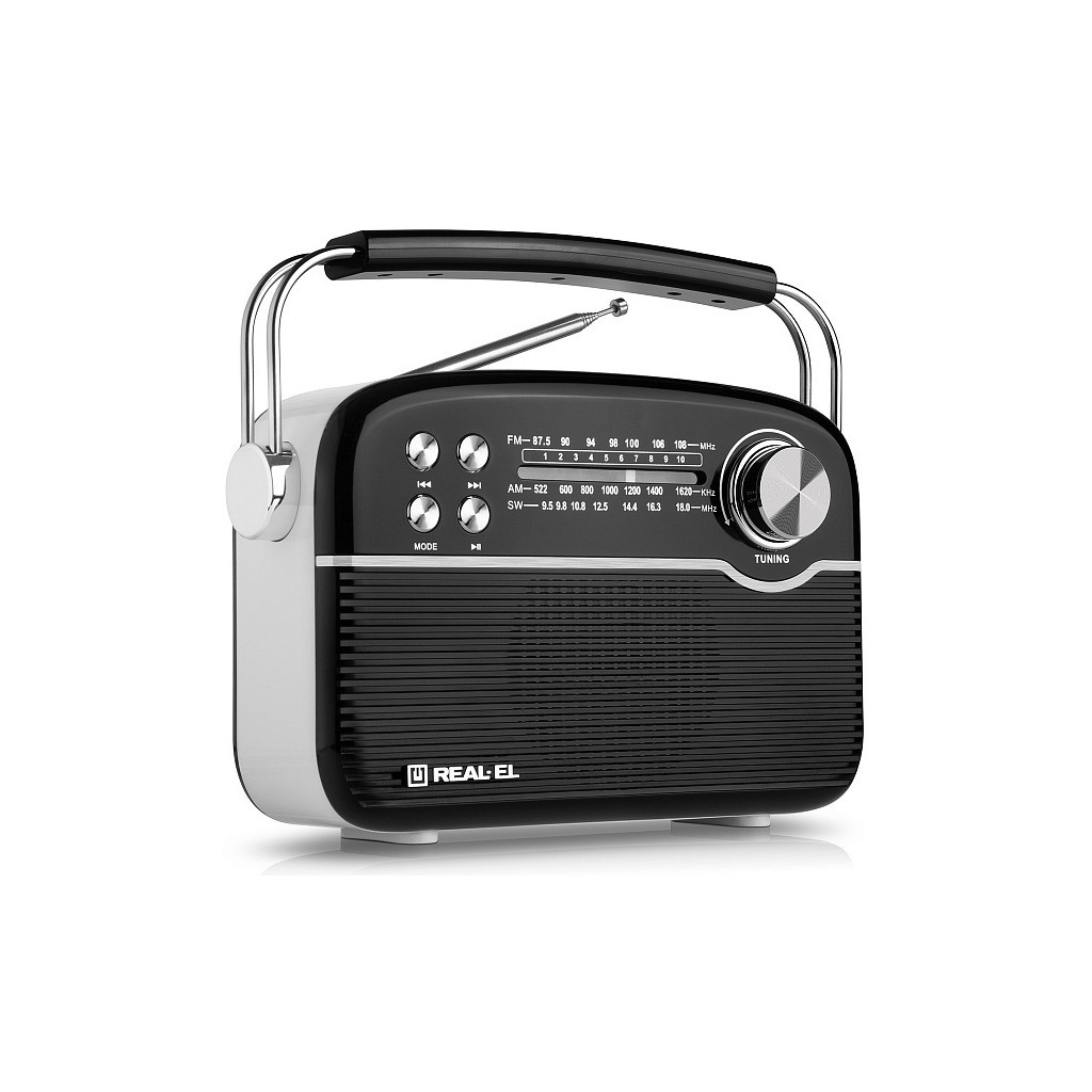 Портативний радіоприймач REAL-EL X-545 Black - зображення 1