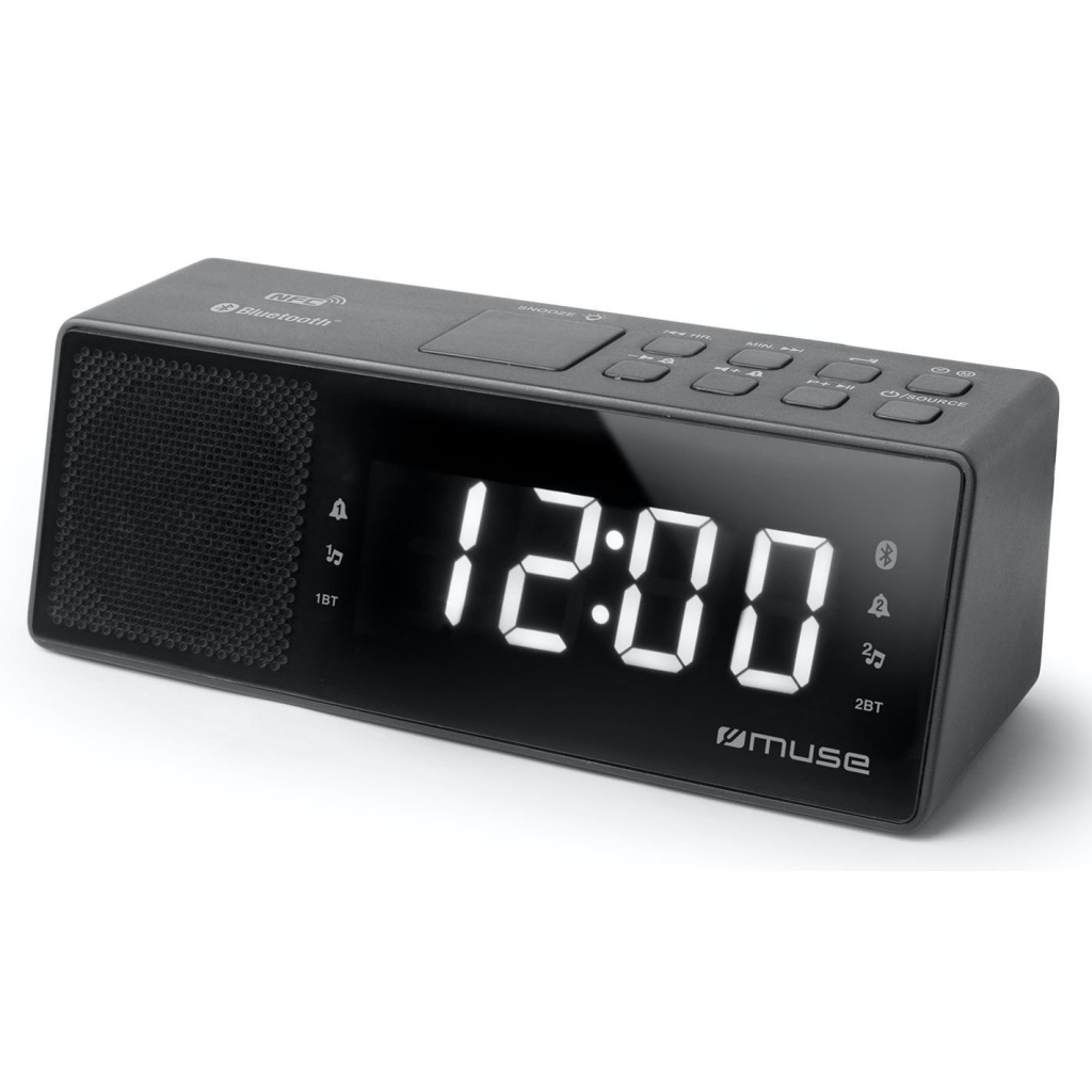 Настільний годинник Muse Радіо-годинник з USB чорний (M-172 BT) - зображення 1