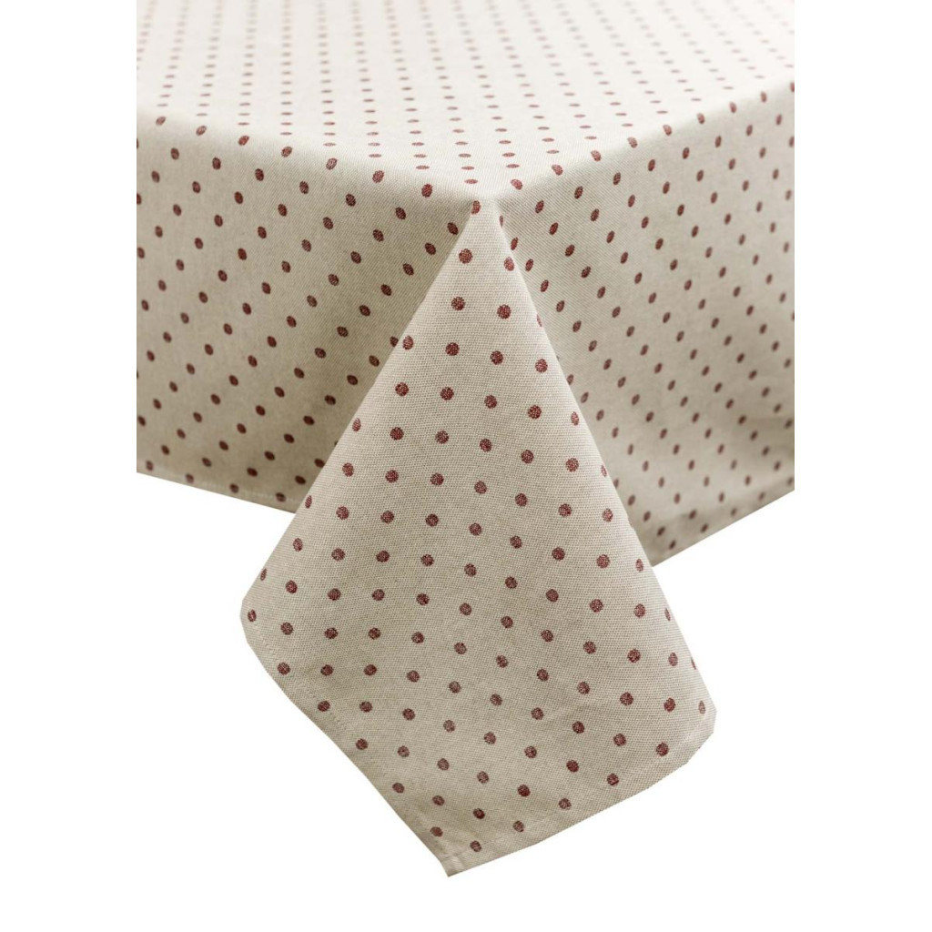 Скатертина Прованс Горох бордо Господиня 220х136 см (4823093451124) - зображення 1