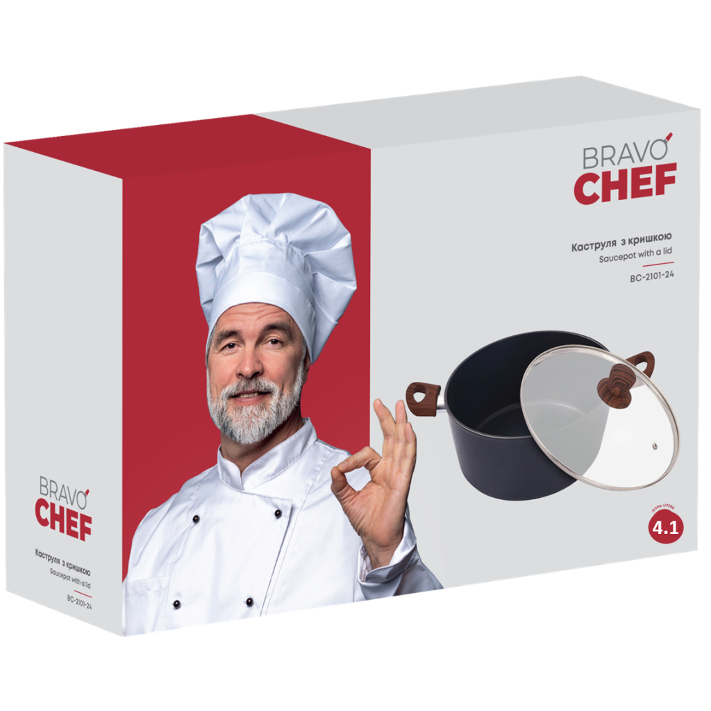 Каструля Bravo Chef Класична 4.1 л (BC-2101-24) - зображення 7