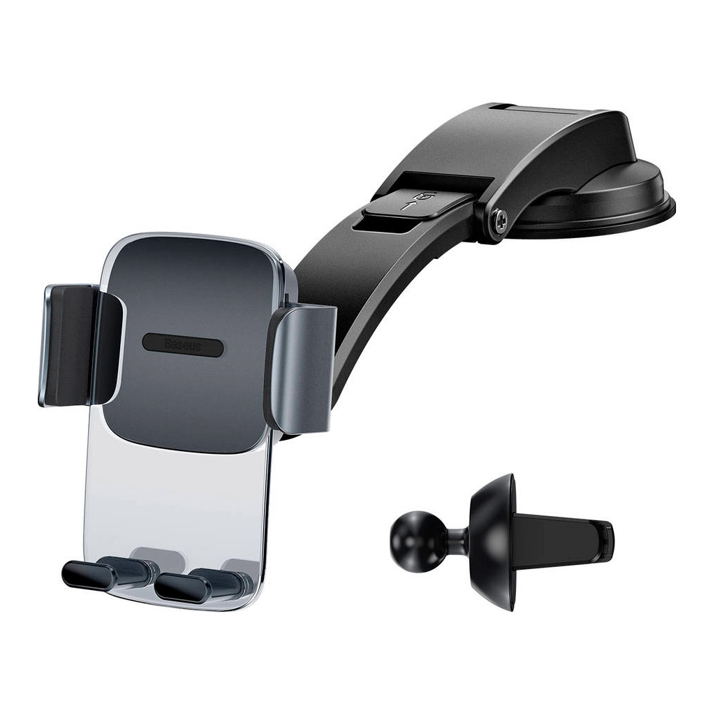 Універсальний автотримач Baseus Easy Control Clamp Car Mount Holder (A Set) Black (SUYK000001) - зображення 1