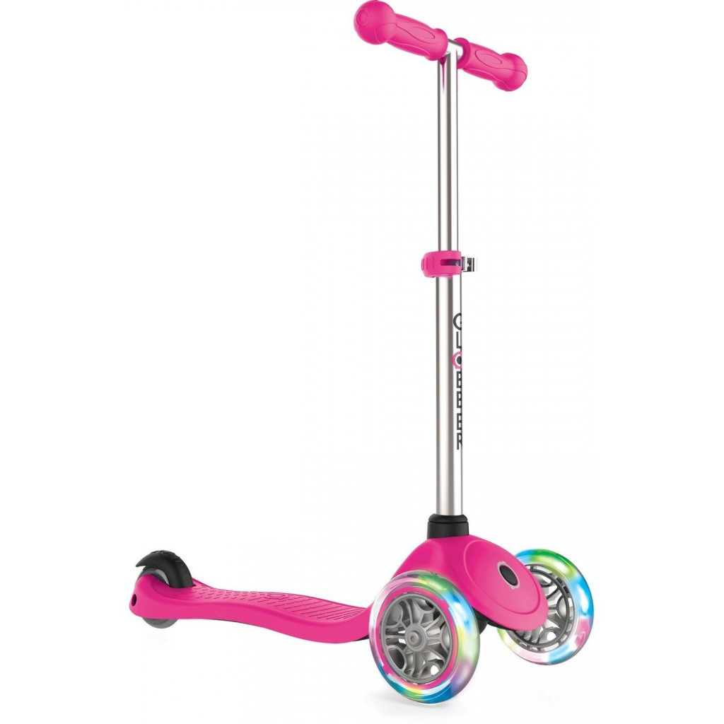 Самокат Globber PRIMO LIGHTS, Рожевий, колеса з підсвіткою (423-110-2) - зображення 1