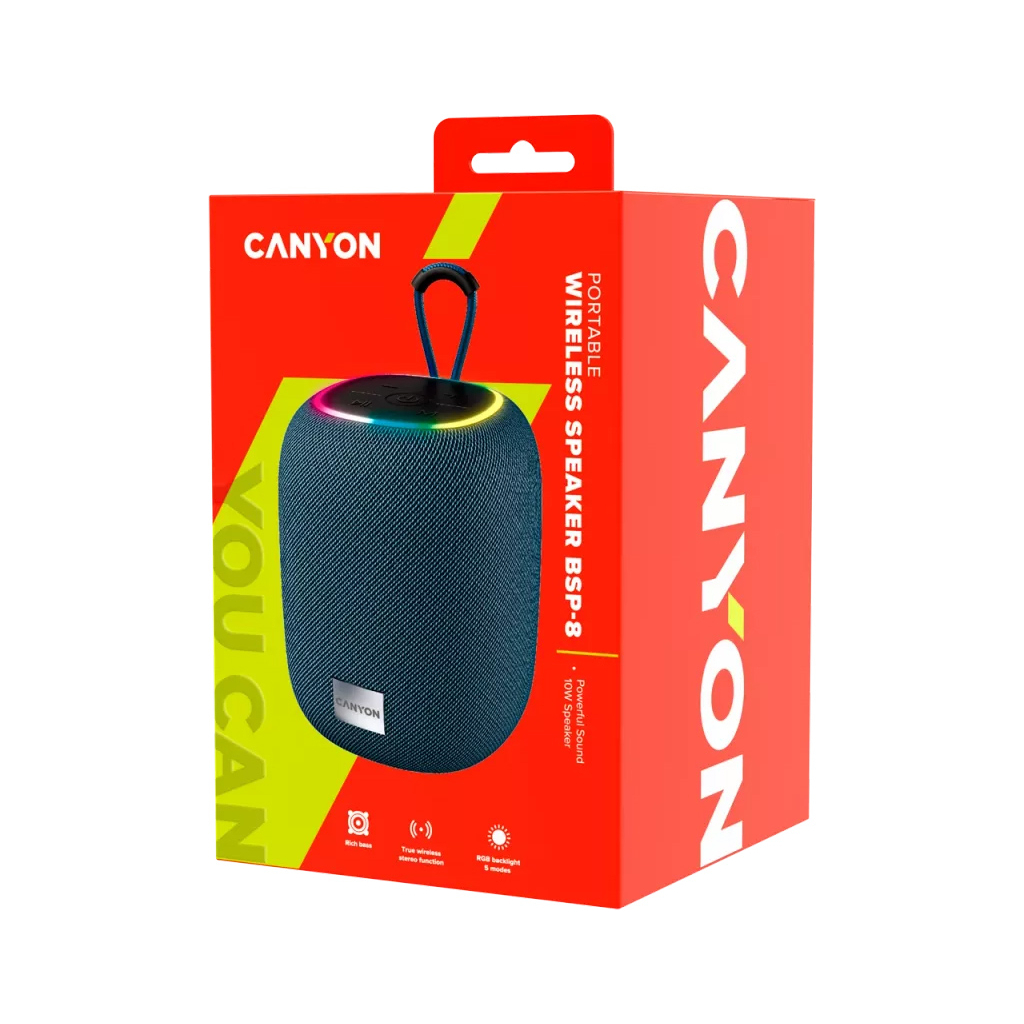 Акустична система Canyon BSP-8 Bluetooth V5.2 Grey (CNE-CBTSP8G) - зображення 5
