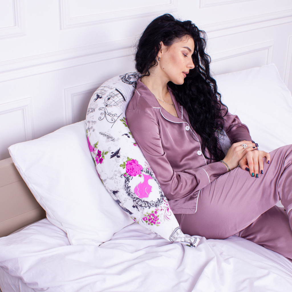 Подушка MirSon для вагітних та годування №8327 Print Line 17-0188 Grettir Бязь 30х170х20 см (2200006200529) - изображение 6