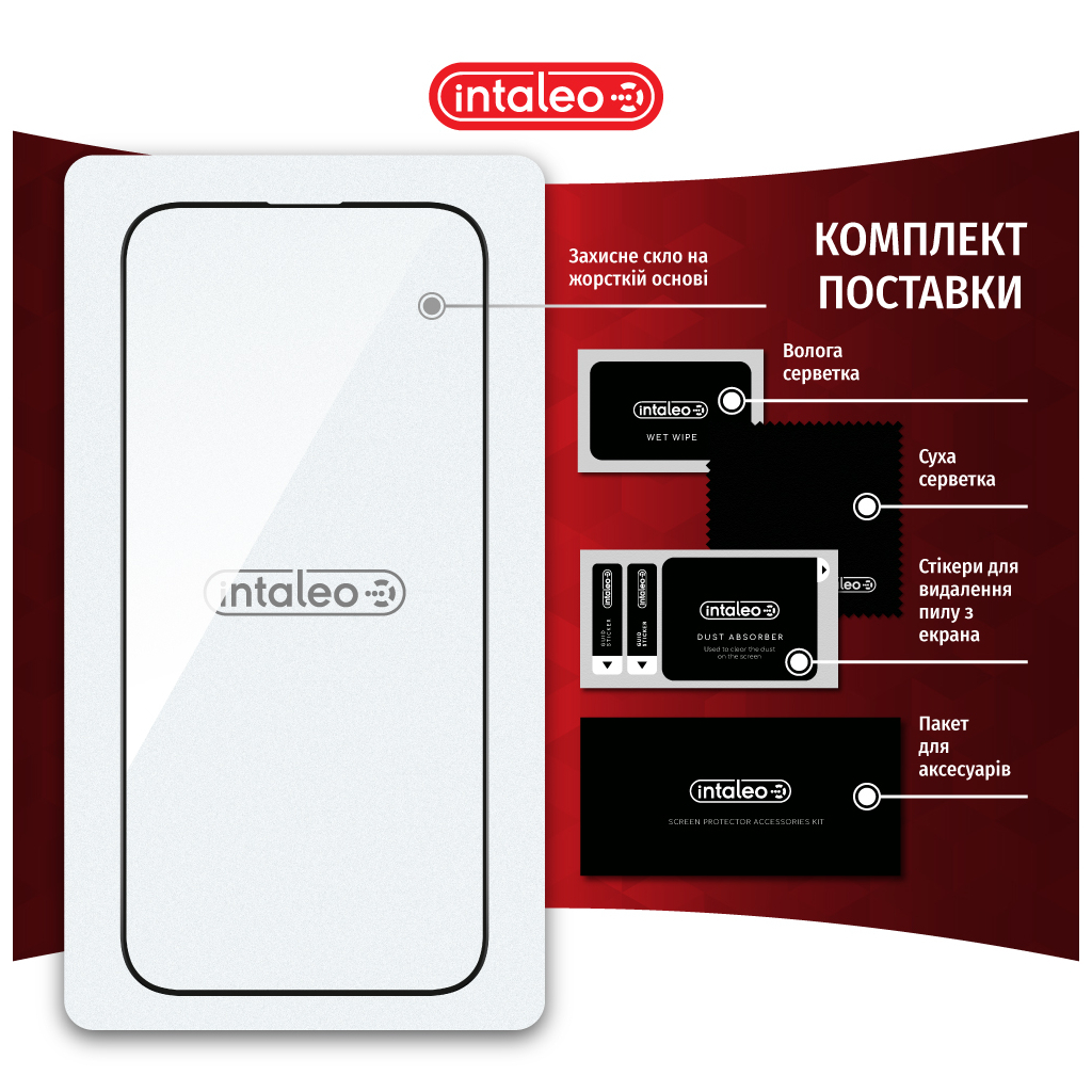 Скло захисне Intaleo Full Glue Apple iPhone 16 Pro Black (1283126593802) - зображення 8