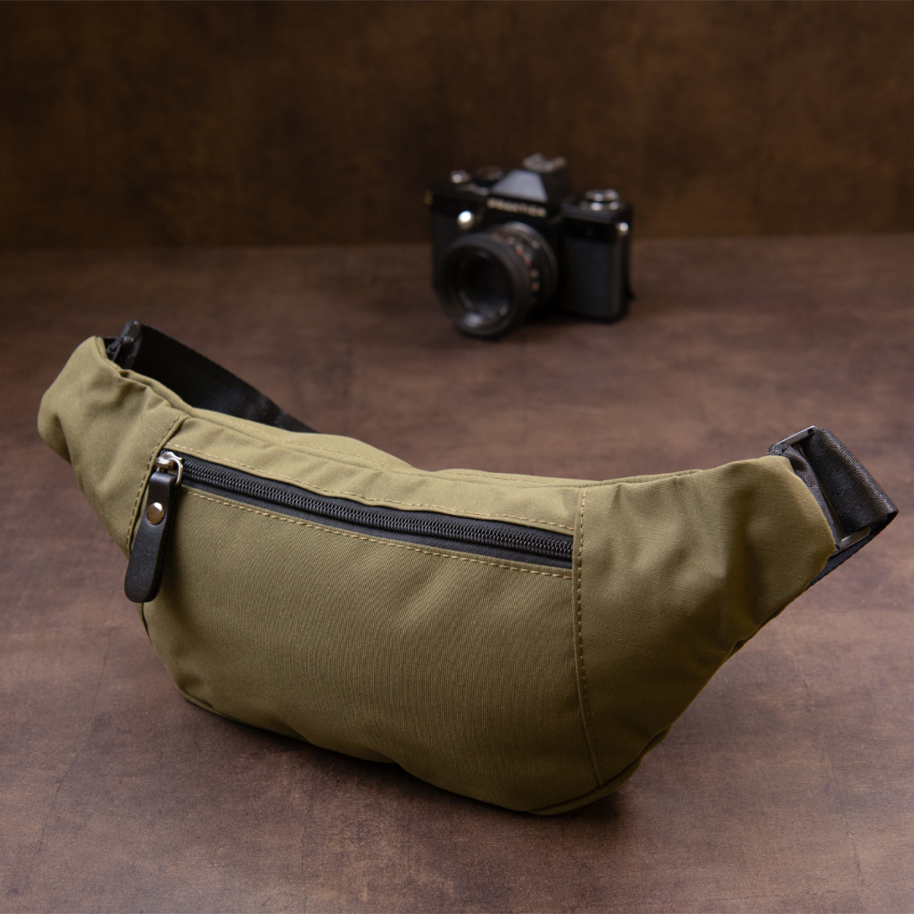 Сумка Vintage Бананка нейлон Зелена (20636) - зображення 9