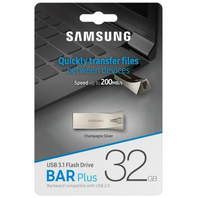 USB флеш накопичувач Samsung 32GB Bar Plus Silver USB 3.1 (MUF-32BE3/APC) - зображення 7