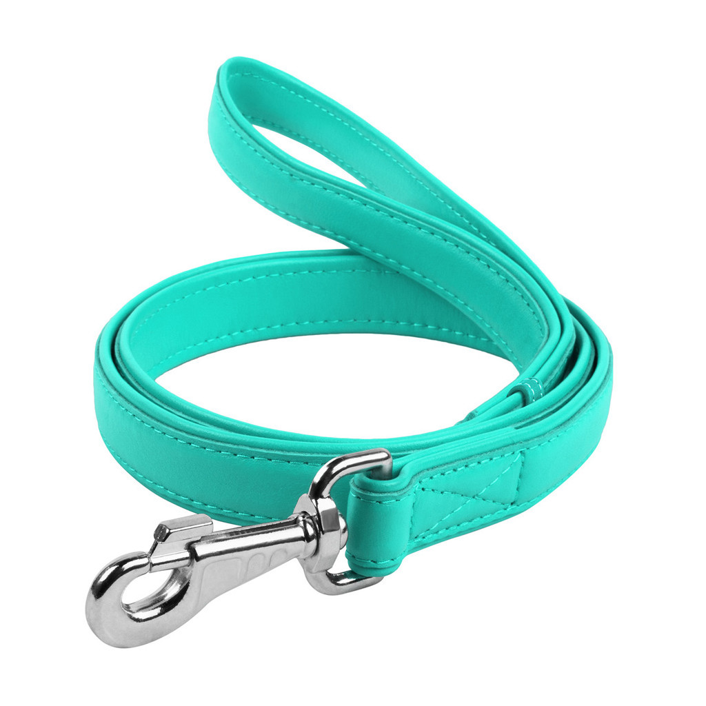 Повідець для собак WAUDOG Glamour шкіряний S ментоловий (337313) - зображення 1