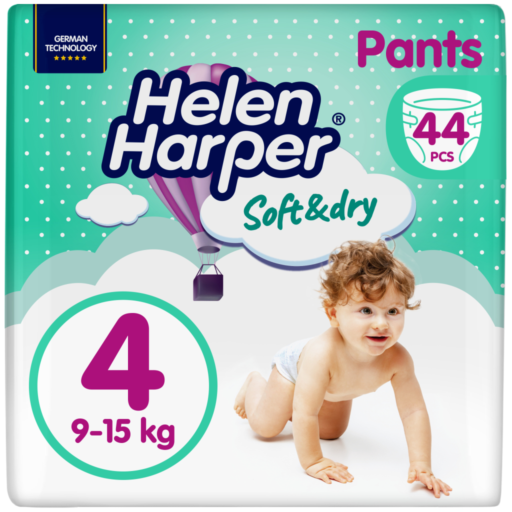 Підгузки Helen Harper Soft&Dry Maxi Розмір 4 (9-15 кг) 44 шт (5411416031703) (271440) - зображення 1