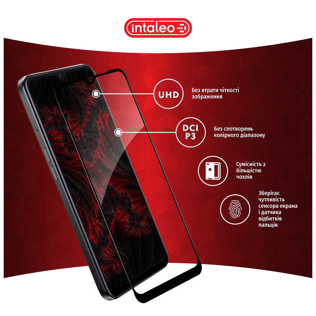 Скло захисне Intaleo Full Glue Oppo A77S Black (1283126576805) - зображення 4