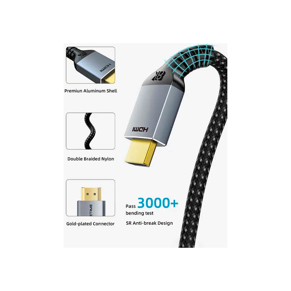 Кабель мультимедійний HDMI M to HDMI M 3.0m V2.1 8K60Hz Cabletime (CA915842) - зображення 4