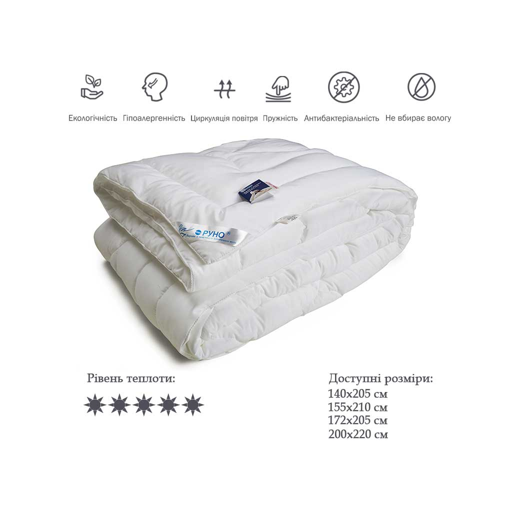 Ковдра Руно зі штучного лебединого пуху 140х205 см (321.52ЛПУ) - зображення 3