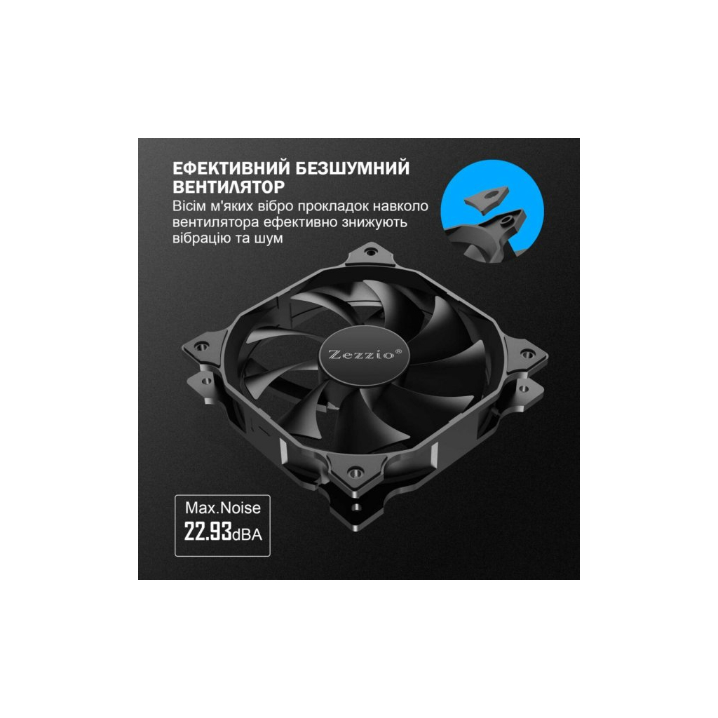Кулер до корпусу Zezzio ZA-120 3 in 1 Kit - зображення 5