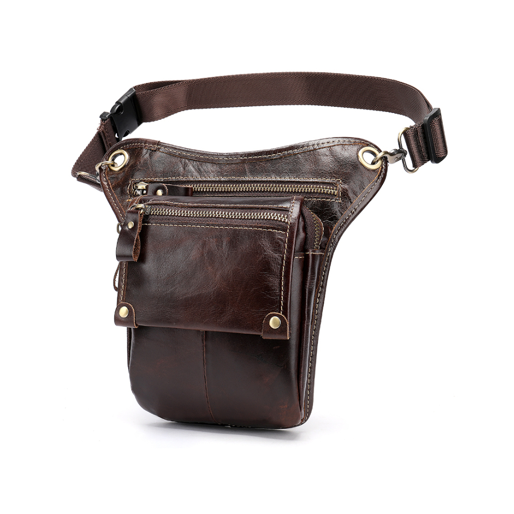 Сумка Vintage На пояс шкіряна Коричнева (20013) - зображення 4