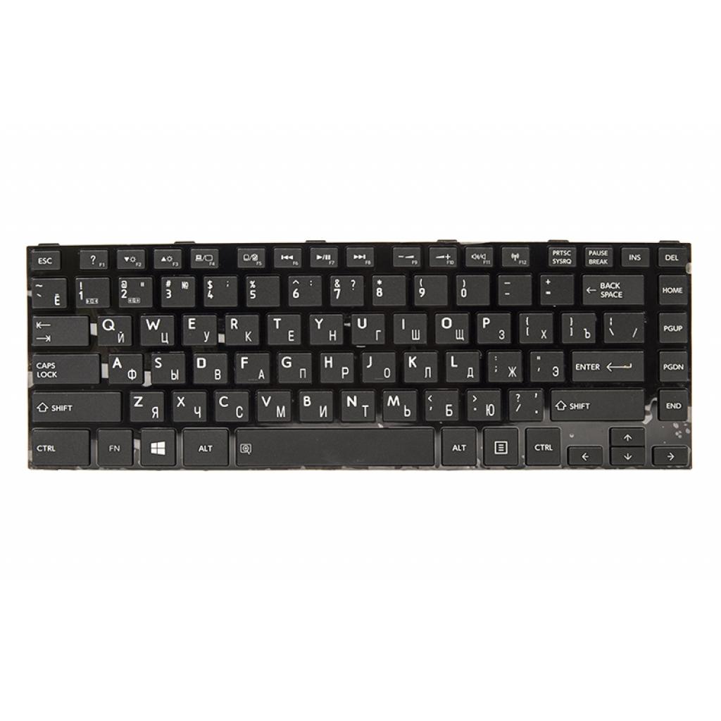 Клавіатура ноутбука PowerPlant TOSHIBA Satellite C800 чорна, чорна рамка (KB311941) - зображення 1