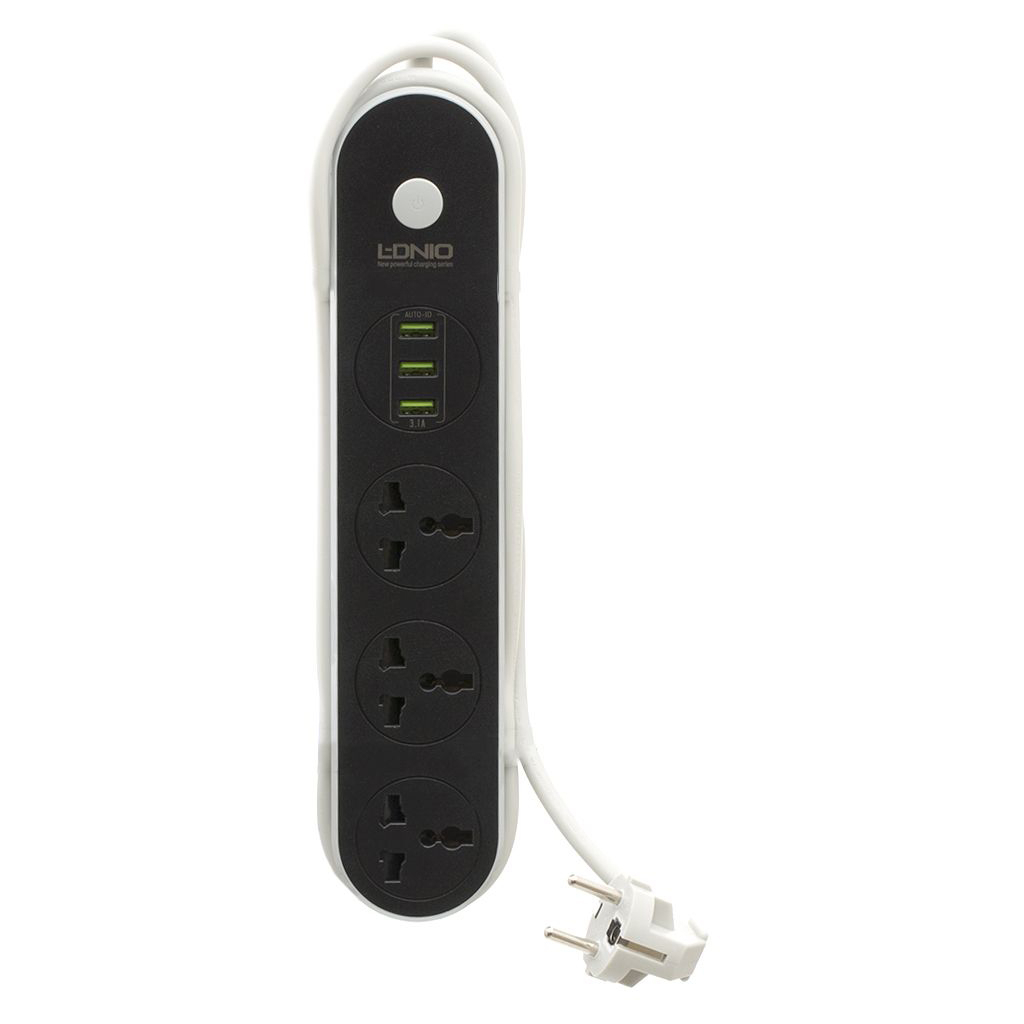 Мережевий фільтр живлення LDNIO SC3301, 3 роз+3USB (SC3301) - зображення 1