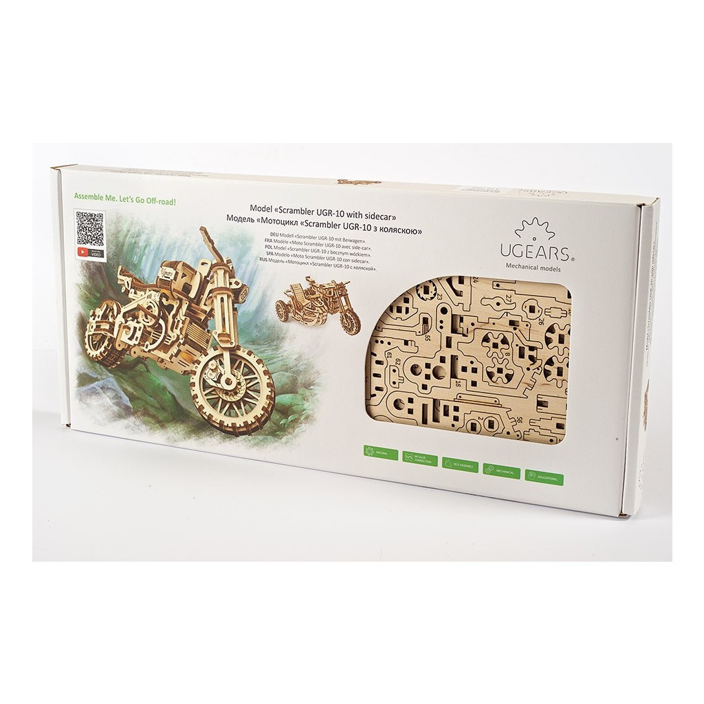 Конструктор Ugears Scrambler UGR-10 з мотоколяскою (70137) - зображення 11