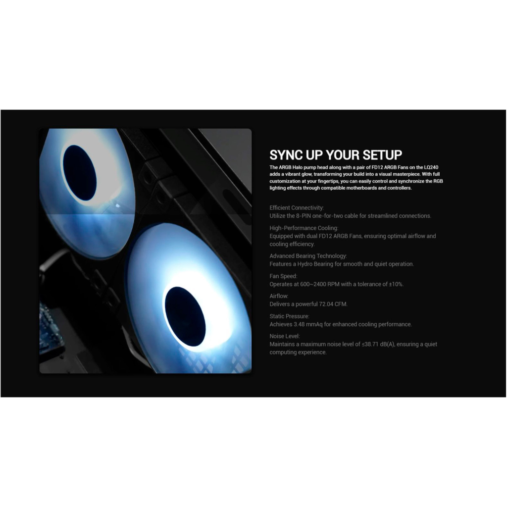 Система рідинного охолодження Deepcool LQ240 Black (R-LQ240-BKLSMW-G-1) - зображення 10