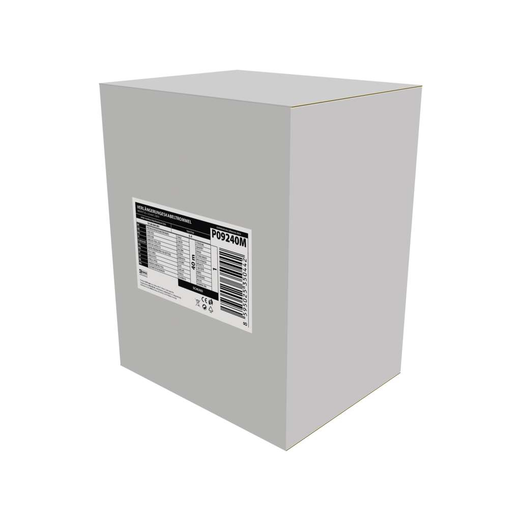 Мережевий подовжувач EMOS катушка 4 роз., 40 м (P09240M) - зображення 6