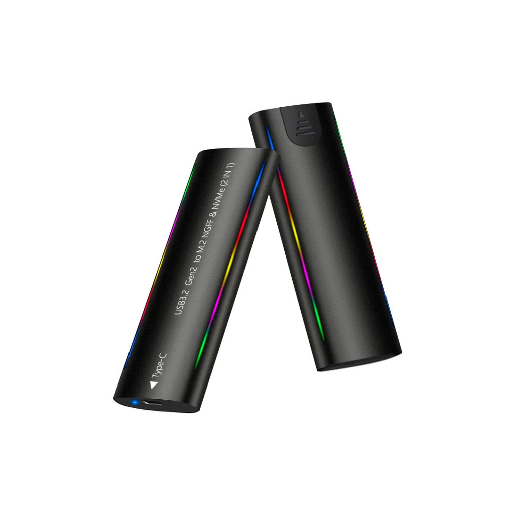 Кишеня зовнішня Dynamode M.2 SSD NVMe/SATA combo USB3.2 GEN2 Type-C aluminium black (DM-CAD-SSD10) - зображення 2