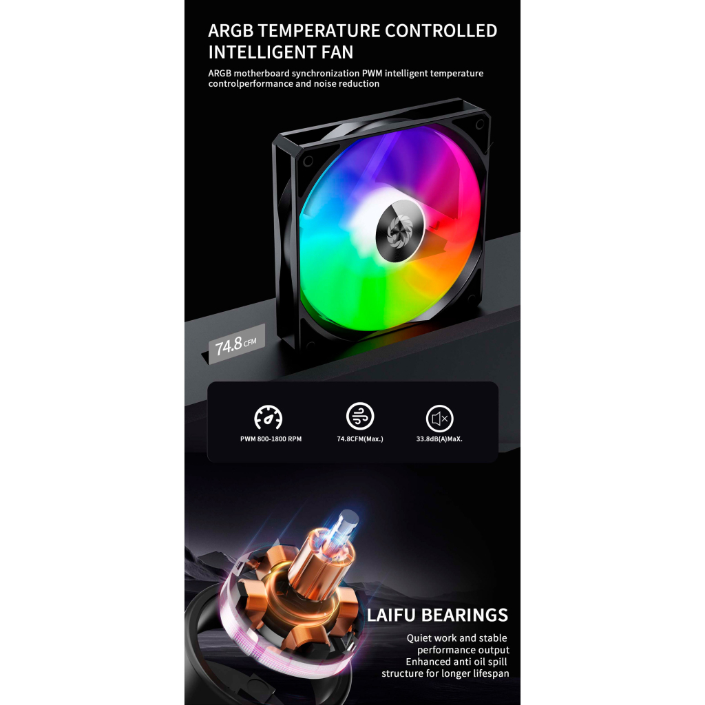 Кулер до процесора Gamemax Sigma 520 Digital BK - изображение 12