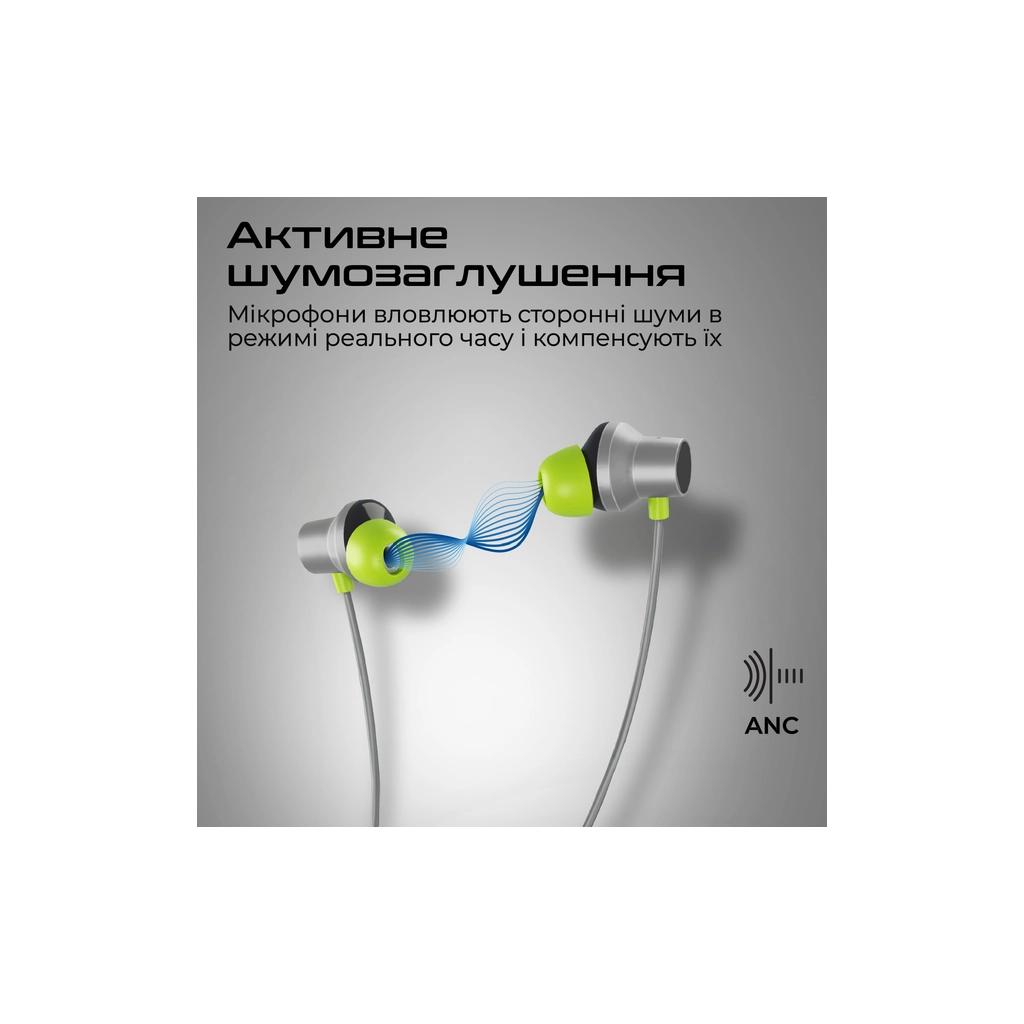 Навушники Promate ANC Velcon Grey (velcon.grey) - зображення 3