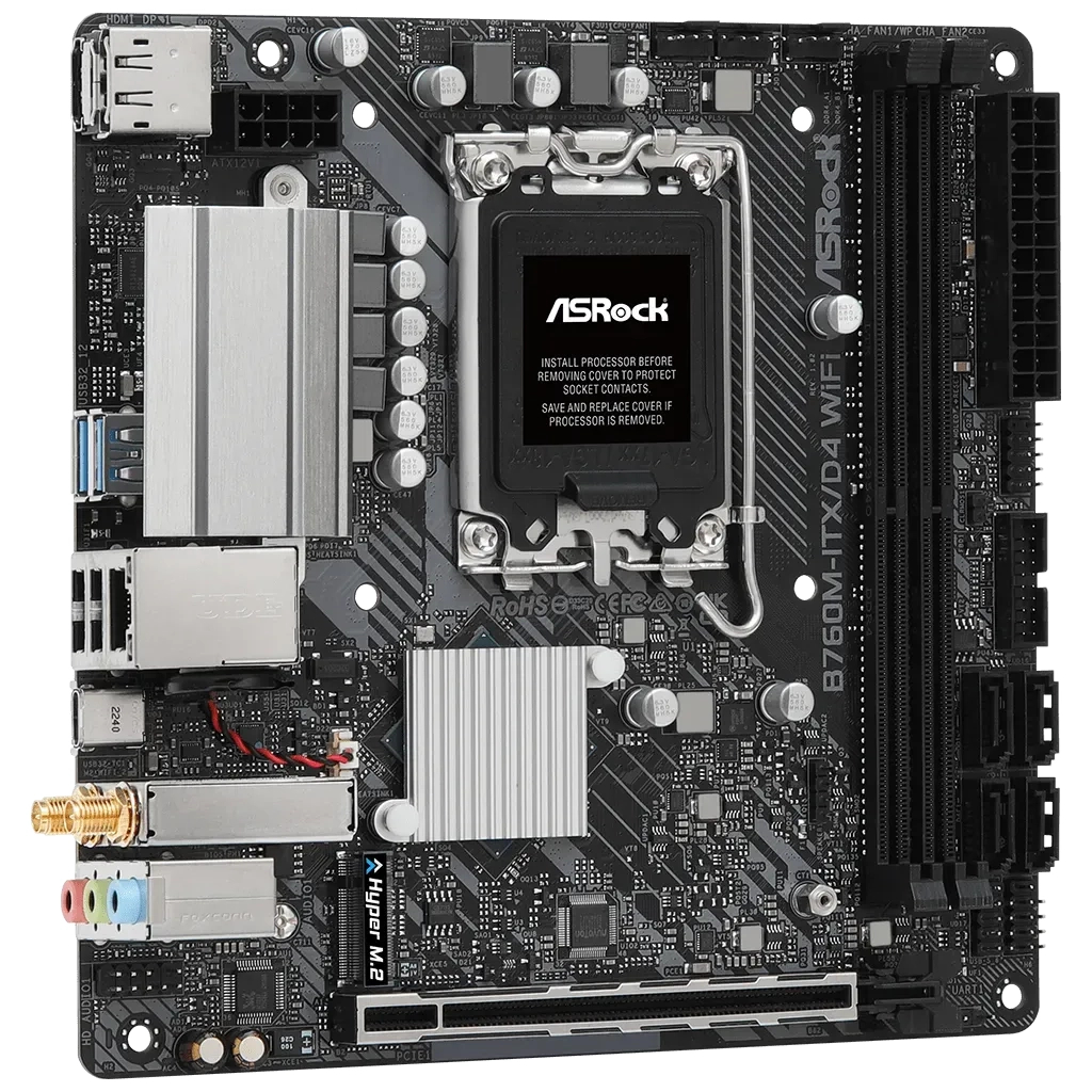 Материнська плата ASRock B760M-ITX/D4 WIFI - зображення 4