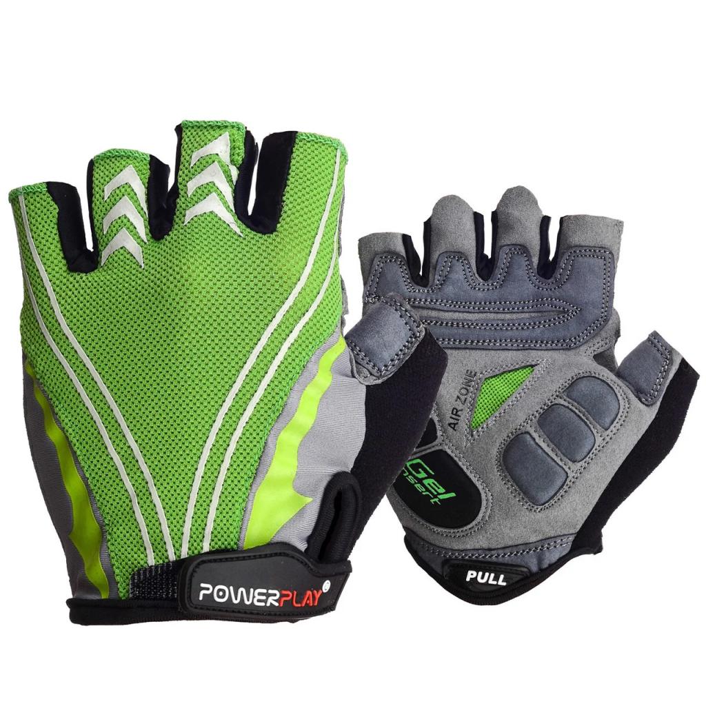 Велорукавиці PowerPlay 5007 Green M (5007A_M_Green) - изображение 1
