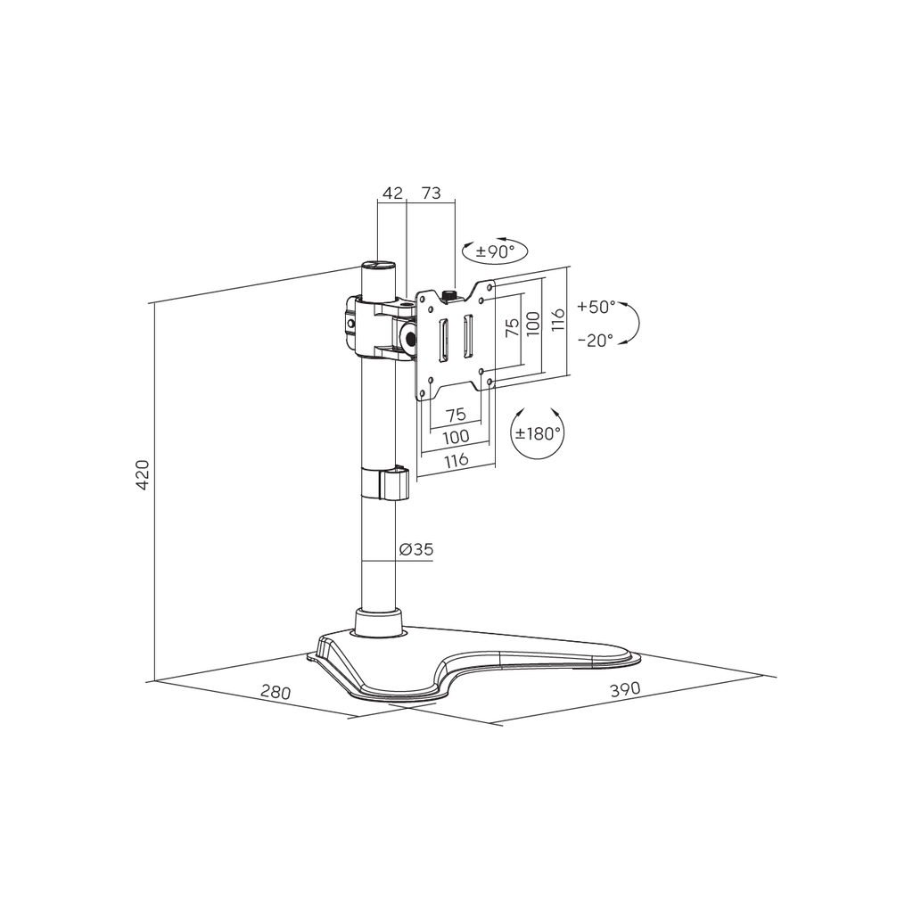 Кронштейн OfficePro MA099B - зображення 5