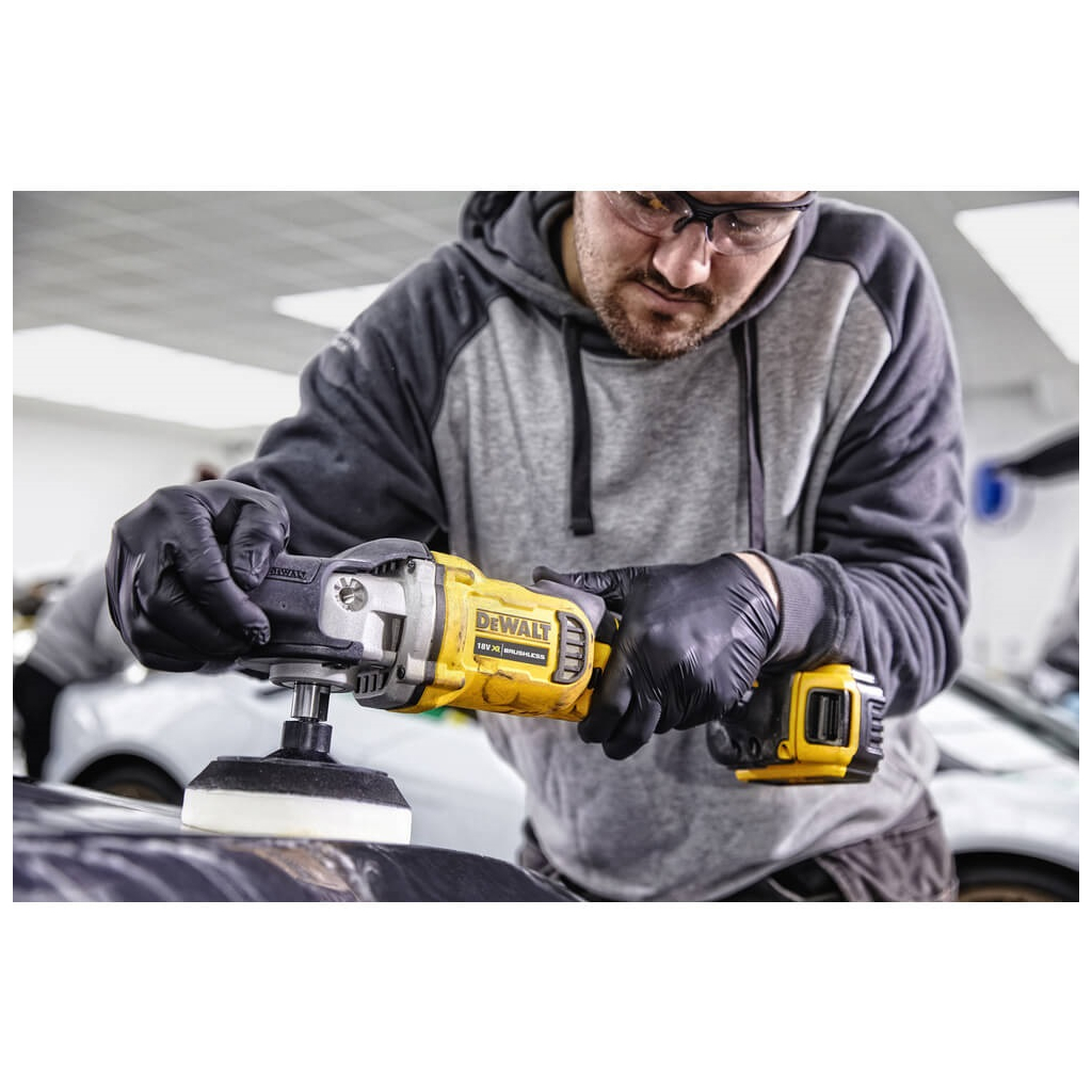 Шліфувальна машина DeWALT полірувальна 18В XR Li-Ion, безщіткова, 800 - 2200 об/хв, (без АКБ та ЗП) (DCM849N) - зображення 5